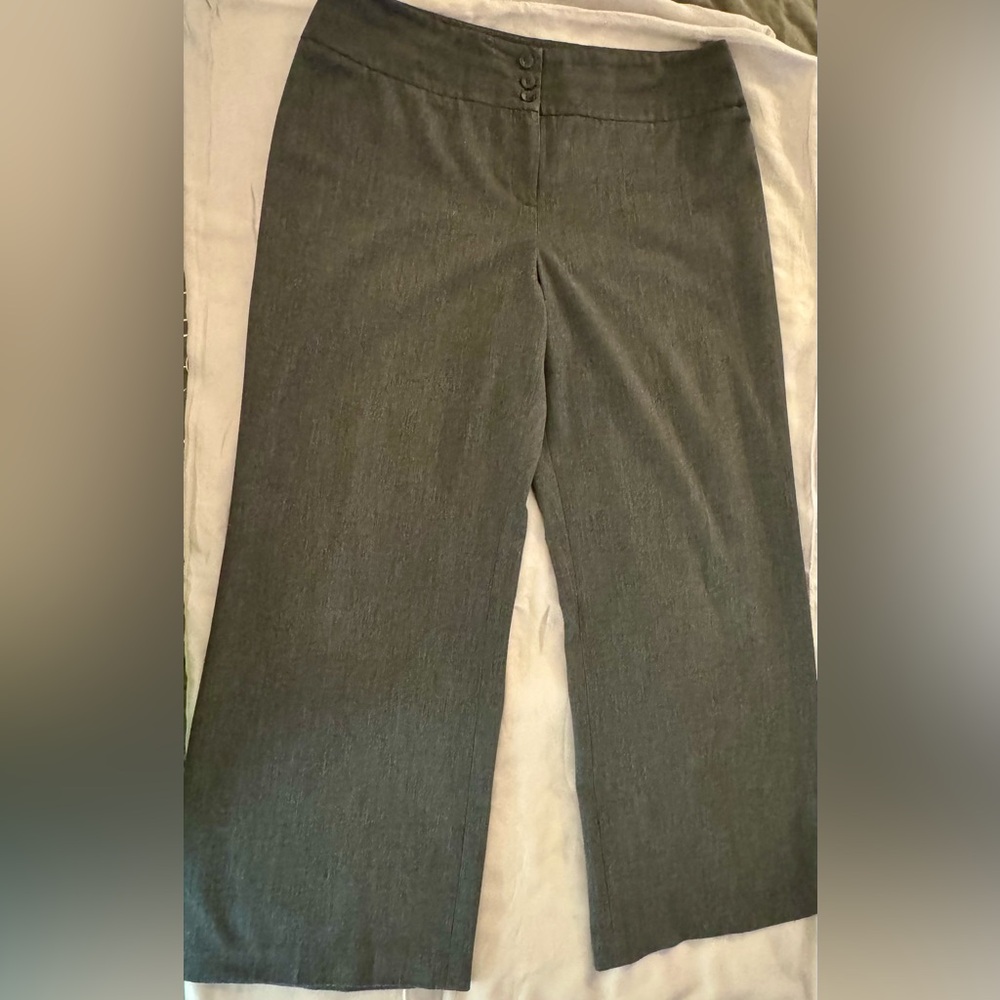 Style & Co. Gray High Rise Wide Leg Stretch Dress Pants Size 16 - Picture 9 of 11